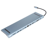 BYL-2003U2 12 in 1 USB-C / Type-C to USB Multifunctional Docking Station HUB Adapter, BYL-2003U2